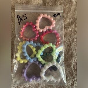 Heart Shaped Beads 9 Count